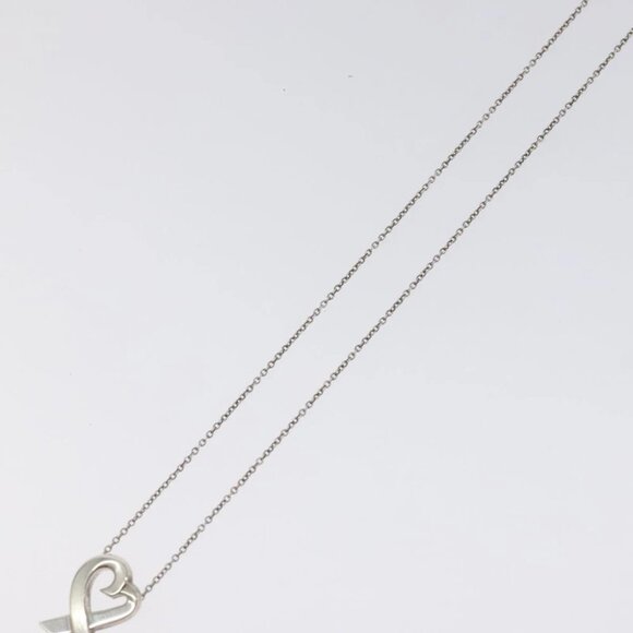 TIFFANY & Co. Loving Heart Necklace Ag925 Silver Auth 122404 - Picture 9 of 11